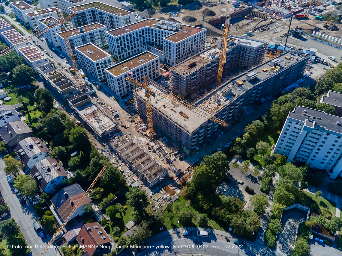 02.09.2022 - Baustelle Alexisquartier und Pandion Verde in Neuperlach